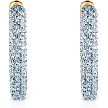 SAVICKI Обеци Savicki: двуцветно злато, лабораторни диаманти