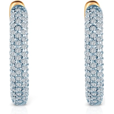 SAVICKI Обеци Savicki: двуцветно злато, лабораторни диаманти