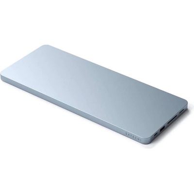 Satechi Aluminium USB-C Slim Dock with SSD Enclosure for iMac 24 - алуминиева поставка с място за SDD и допълнителен USB-C хъб за iMac 24 (2021) (син)