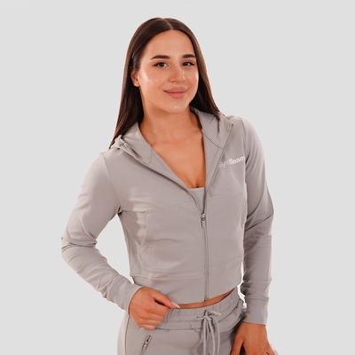 GymBeam Дамски суичър TRN Zip-Up Grey XS