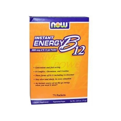 NOW Витамин Б12 - Vitamin B12 Instant Energy - 75 пакетчета - NOW FOODS, NF0497