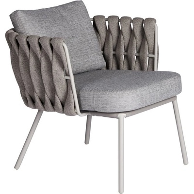 Tribu Jídelní křeslo snížené Tosca, rám lakovaná nerez linen, výplet linen, bez polstrování