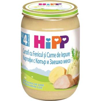 Image 1 of HiPP Био Пюре HiPP Картофи с копър и заешко месо 190 гр. - 4+ месеца