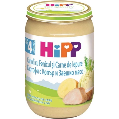 HiPP Био Пюре HiPP Картофи с копър и заешко месо 190 гр. - 4+ месеца