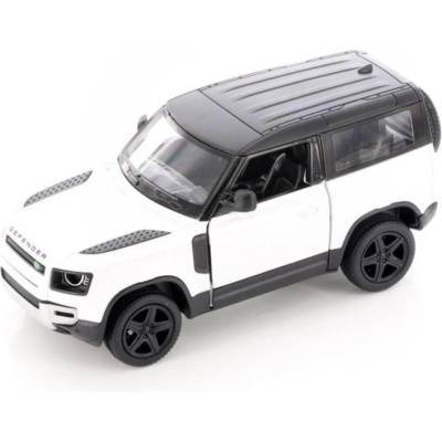 Kinsmart Метална количка Kinsmart - Land Rover Defender 90, 1: 36, бяла (53094)