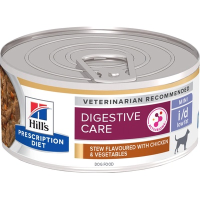 Hill's Prescription Diét I/D Low Fat Stew Mini Starostlivosť o zažívanie pre psov 6 x 156 g