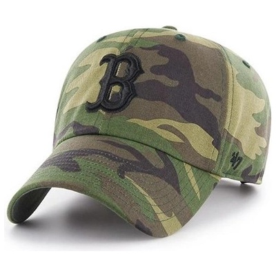 47 Brand Boston Red Sox Clean Up Unwashed Camo Strapback camo černá zelená