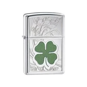 Zippo Запалка Zippo, Clover High Polish Chrome Design (24699)