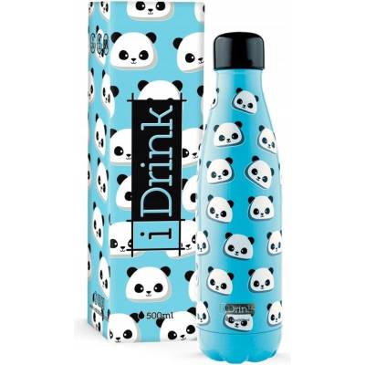 I-Drink termoska panda 500 ml odstíny modré