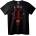 NOONEBRAND Тениска с червена племенна маска - 2XL, Black