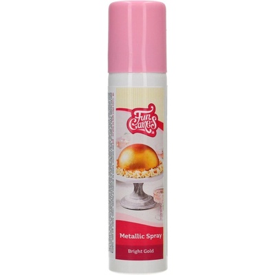 FunCakes Farba v spreji Metalická zlatá Bright Gold 100 ml new