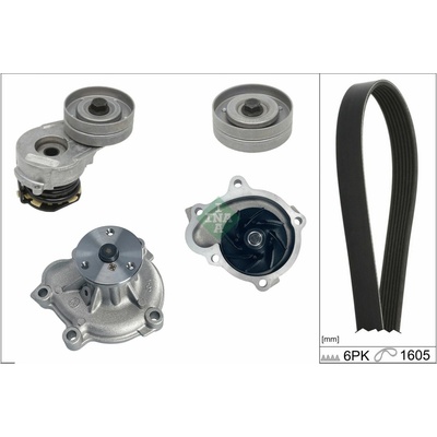 Vodní pumpa + klínový žebrový řemen Schaeffler INA 529 0330 30 (529033030)