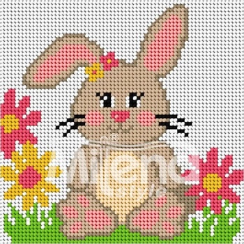 Image 1 of Milena Style Зайче - гоблен с щампа с конци Ariadna