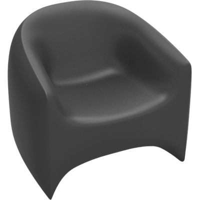 VONDOM Matně antracitově šedé plastové zahradní lounge křeslo BLOW