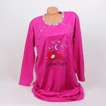 Image 1 of Макси нощница за кърмачки в пурпурен цвят с мече