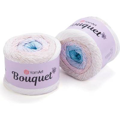 Yarn Art Bouquet 709 tyrkysová smetanová růžová