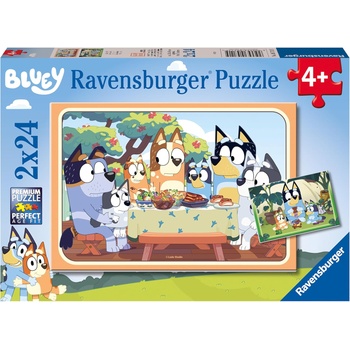 Ravensburger Детски пъзел Ravensburger от 2 x 24 части - Блуи (7005711)