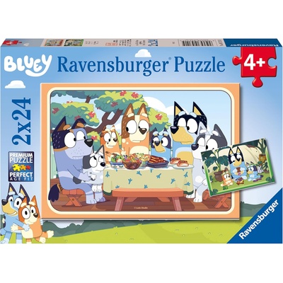 Ravensburger Детски пъзел Ravensburger от 2 x 24 части - Блуи (7005711)