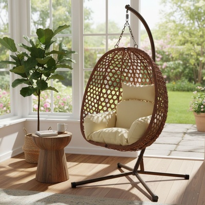 Pepita Пепита Калифорнийски лежанка с възглавници - кафяво-бежово (MB-029-beige-darkbrown)