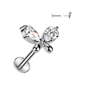 Šperky4U Labreta PUSH IN piercing do brady LB047-ST