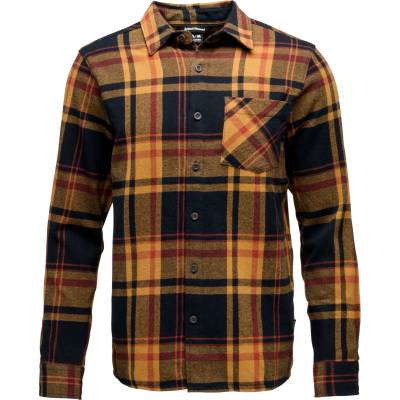 Black Diamond Мъжка риза с копчета Black diamond Project Flannel Shirt - Black / Flax Plaid (033-2090-0512)
