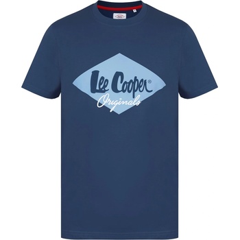 Lee Cooper Мъжка тениска Lee Cooper Logo T Shirt Mens - Vintage Blue