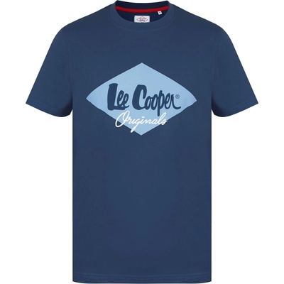 Lee Cooper Мъжка тениска Lee Cooper Logo T Shirt Mens - Vintage Blue