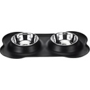 Purlov 21632 Miska pre psov a mačky dvojitá, nerezová, 2 x 350 ml
