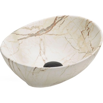 Mexen Elza надплотна мивка 40 x 33 см, бежова камък - 21014095 (21014095)