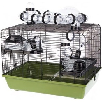 INTER-ZOO Pet Products Klietka pre škrečka GALAXY + TERRACE ZELENÁ