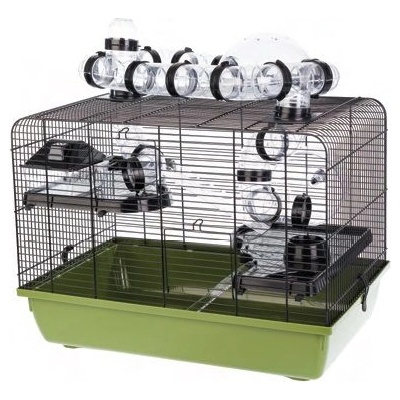 INTER-ZOO Pet Products Клетка за гризачи GALAXY + TERRACE 58 x 38 x 55 cm ZELENÁ