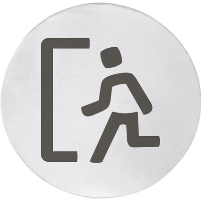 Sapho Sapho, Cedule "EXIT", průměr 75mm, nerez mat, XP128