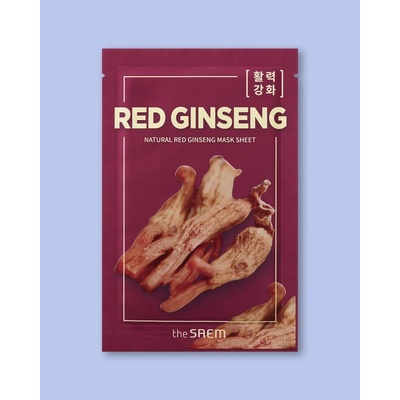 The Saem Natural Red Ginseng Mask Sheet Тextílna maska zo červeného ženšenu 21 ml