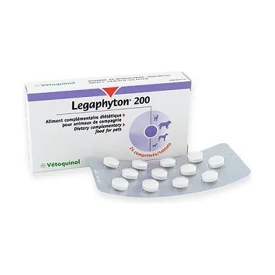 Vétoquinol - Legaphyton / легафитон / - xранителна добавка за кучета и котки, спомагаща за правилно функциониране на черния дроб 200 мг. / 24 табл