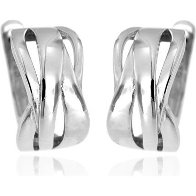 Zlatnictví U Kostela stříbrné náušnice půlkroužky 048