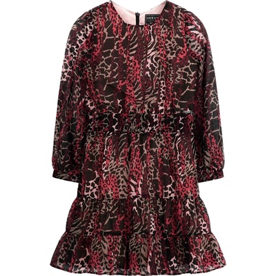 Guess Многоцветна шифонена рокля Guess