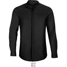 Neoblu Bart men popelínová košile dlouhý rukáv COT-243792n11 černá deep