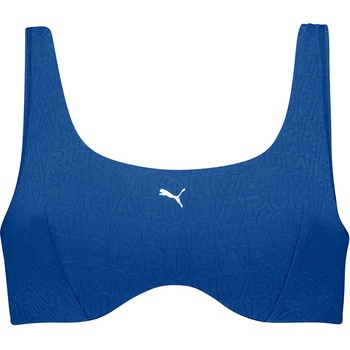 PUMA Jacquard Scoop bikini top - Blue (Vivid Blue)