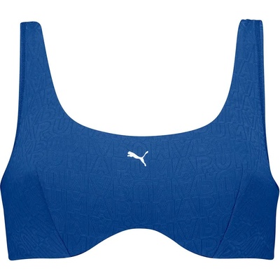 PUMA Jacquard Scoop bikini top - Blue (Vivid Blue)