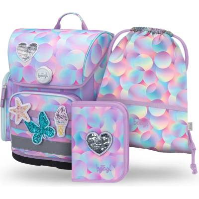 BAAGL SET 3 Ergo Candy: портфейл, пенал, торба BAAGL | Rozov | Момичешки | UNI