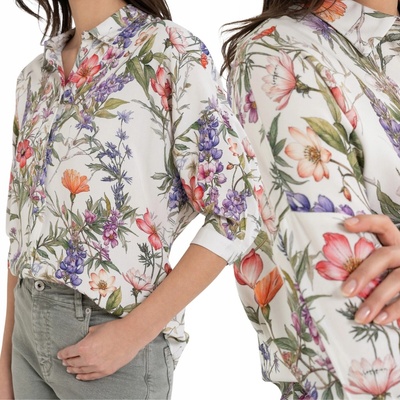 Moraj dámska viskózová košeľa pohodlná oversize MULTICOLOR