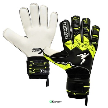 Precision Вратарски ръкавици Fusion X Flat Cut Finger Protect