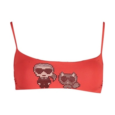 KARL LAGERFELD Дамски бански топ karl lagerfeld, Червен (KL22WTP04_ROSSO_RED)
