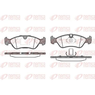 Sada brzdových platničiek kotúčovej brzdy (na jednu nápravu) REMSA 0286.50 0286.50