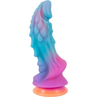 SuperLove Dragon Luminescent Liquid Silicone Dildo Blue-Pink