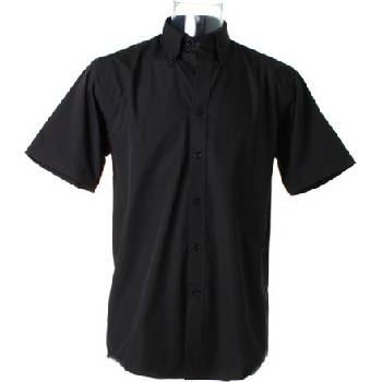 Kustom Kit pánská popelínová pracovní košile s krátkým rukávem černá