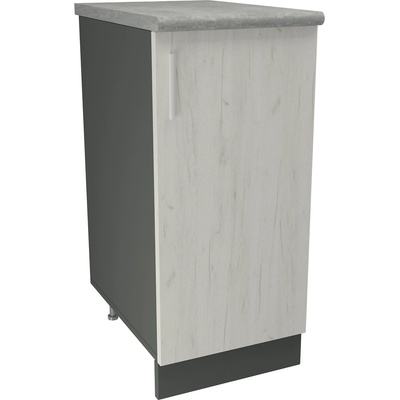 DST Кухненски модул MK-40 dst, 900/400/600-480, антрацид и бял дъб