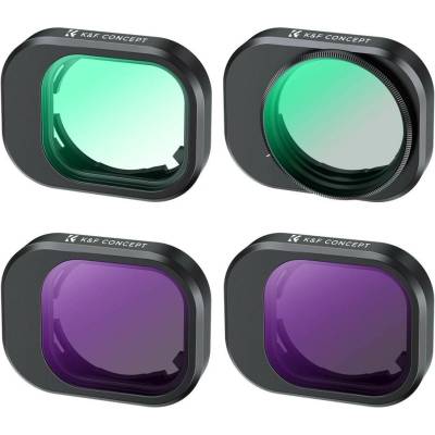 K&F Concept set of 4 filters CPL + UV + ND8 + ND16 for the DJI Mini 4 Pro drone