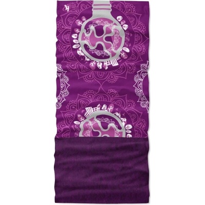 4Fun Scarf Polartec Eco Mandala 8in1 multifunkční šátek zimní viola