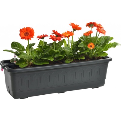 Plastkon Truhlík samozavlažovací FANTAZIE SMART 60x19x18 cm hnedý